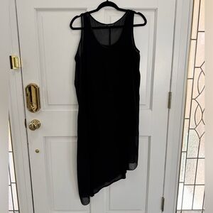 Eileen Fisher Elegant Black Asymmetrical Dress Size S